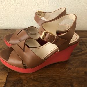 Boden Leather Wedges